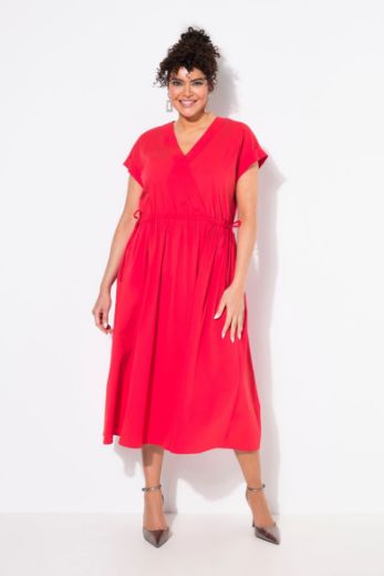 Plus size veliki brojevi Haljina maxi kratkih rukava V ovratnika za punije