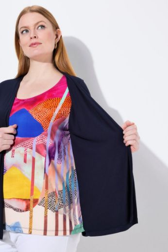 Plus size veliki brojevi Majica 2 u 1 kratkih rukava za punije