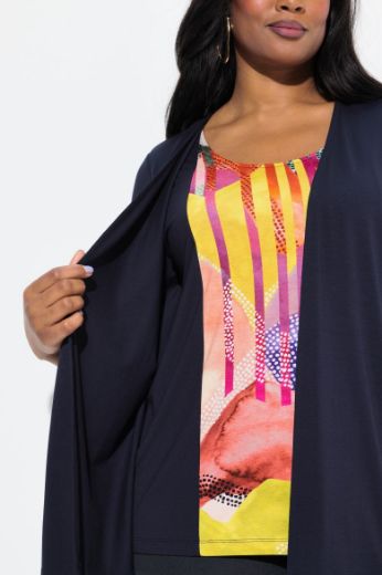 Plus size veliki brojevi Majica 2 u 1 kratkih rukava za punije