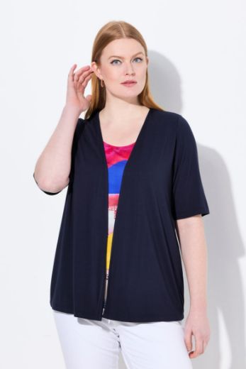 Plus size veliki brojevi Majica 2 u 1 kratkih rukava za punije