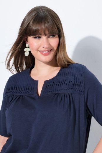 Plus size veliki brojevi Majica kratkih rukava s naborima za punije