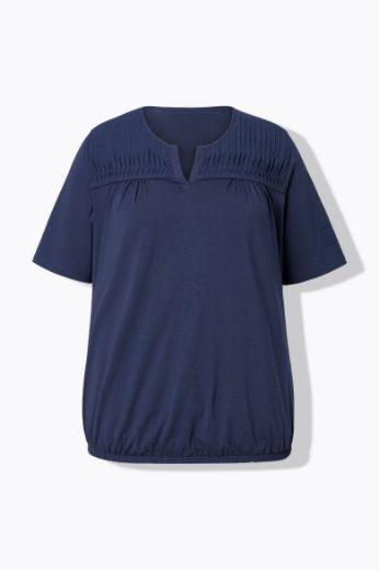 Plus size veliki brojevi Majica kratkih rukava s naborima za punije