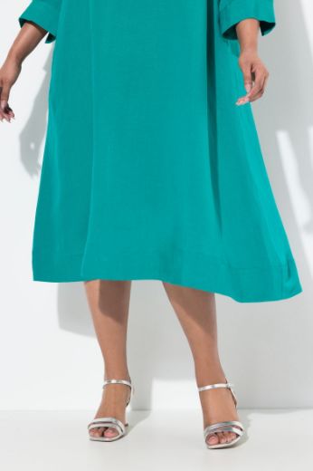 Plus size veliki brojevi Haljina 3/4 rukava A kroja za punije