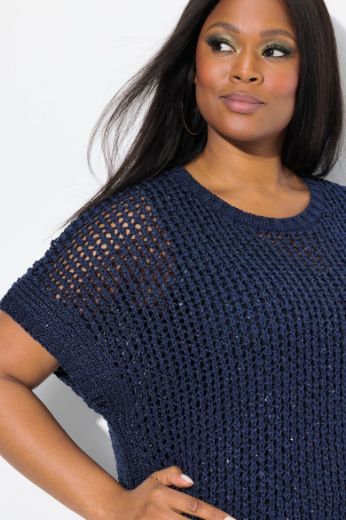 Plus size veliki brojevi Pulover kratkih rukava okruglog ovratnika za punije