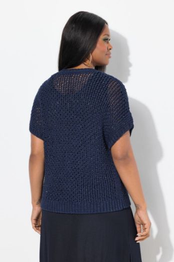 Plus size veliki brojevi Pulover kratkih rukava okruglog ovratnika za punije