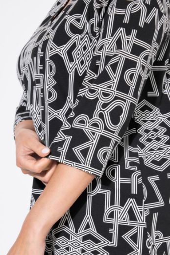 Plus size veliki brojevi Majica 3/4 rukava V ovratnika za punije