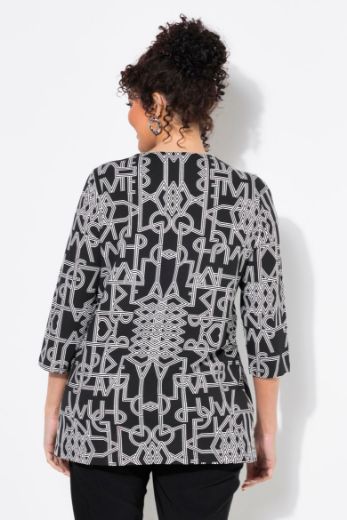 Plus size veliki brojevi Majica 3/4 rukava V ovratnika za punije
