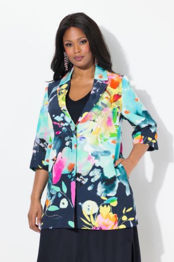 Plus size veliki brojevi Sako 3/4 rukava A kroja za punije