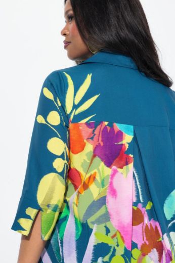 Plus size veliki brojevi Haljina midi 3/4 rukava za punije