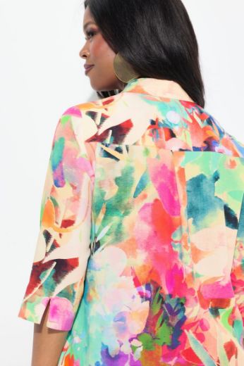 Plus size veliki brojevi Bluza 3/4 rukava dužeg A kroja za punije