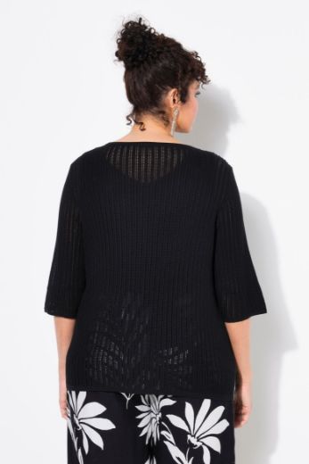 Plus size veliki brojevi Pulover pleteni polu rukava za punije