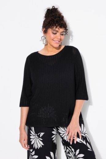 Plus size veliki brojevi Pulover pleteni polu rukava za punije