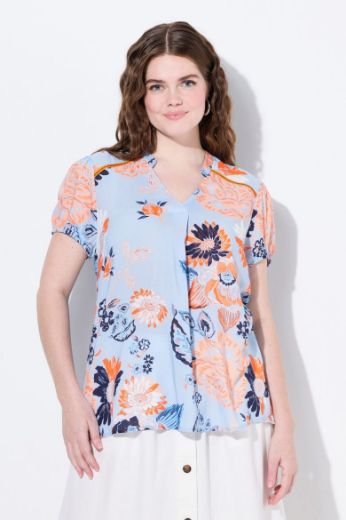 Plus size veliki brojevi Bluza kratkih rukava V ovratnika za punije