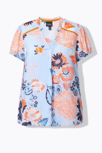 Plus size veliki brojevi Bluza kratkih rukava V ovratnika za punije