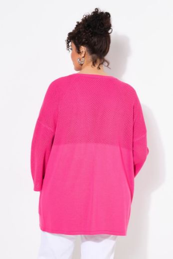 Plus size veliki brojevi Kardigan 3/4 rukava V ovratnika za punije