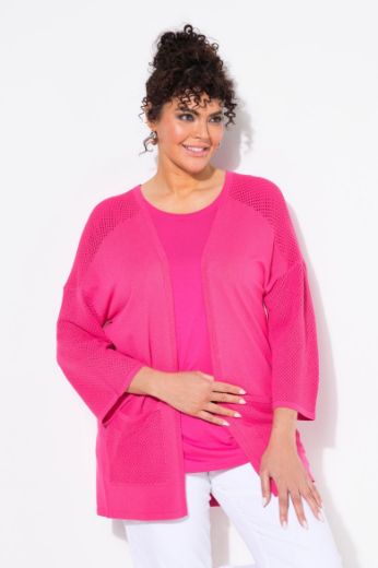 Plus size veliki brojevi Kardigan 3/4 rukava V ovratnika za punije
