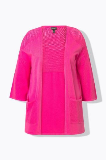 Plus size veliki brojevi Kardigan 3/4 rukava V ovratnika za punije