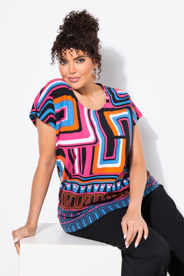 Plus size veliki brojevi Majica kratkih rukava okruglog ovratnika za punije