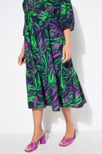 Plus size veliki brojevi Haljina 3/4 rukava A kroja za punije