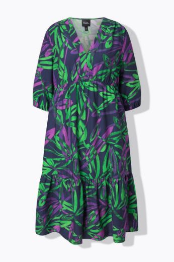 Plus size veliki brojevi Haljina 3/4 rukava A kroja za punije