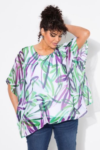 Plus size veliki brojevi Bluza polu rukava okruglog ovratnika za punije