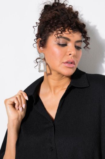 Plus size veliki brojevi Bluza polu rukava na kopčanje za punije