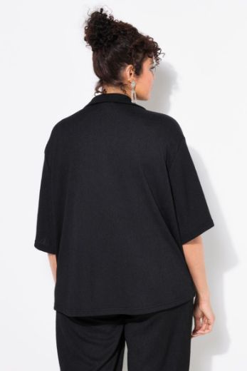 Plus size veliki brojevi Bluza polu rukava na kopčanje za punije