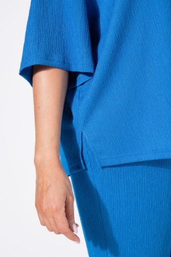 Plus size veliki brojevi Bluza polu rukava na kopčanje za punije
