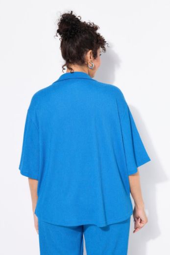Plus size veliki brojevi Bluza polu rukava na kopčanje za punije