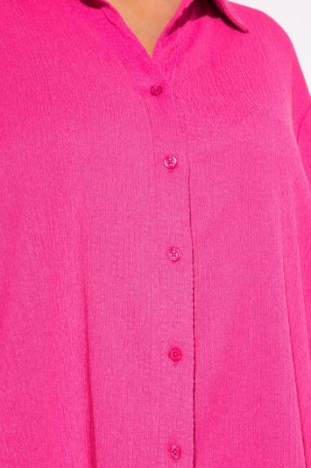 Plus size veliki brojevi Bluza polu rukava na kopčanje za punije