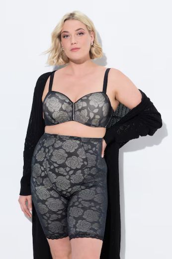 Plus size veliki brojevi Gaće visokog struka produženih nogavica s dodatkom čipke za punije