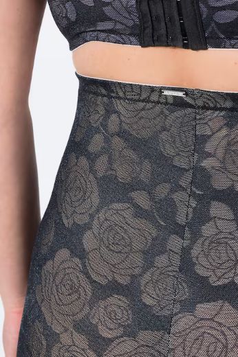 Plus size veliki brojevi Gaće visokog struka produženih nogavica s dodatkom čipke za punije