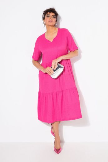 Plus size veliki brojevi Haljina midi A kroja za punije