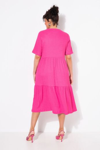 Plus size veliki brojevi Haljina midi A kroja za punije