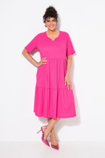 Plus size veliki brojevi Haljina midi A kroja za punije