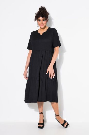Plus size veliki brojevi Haljina midi A kroja za punije