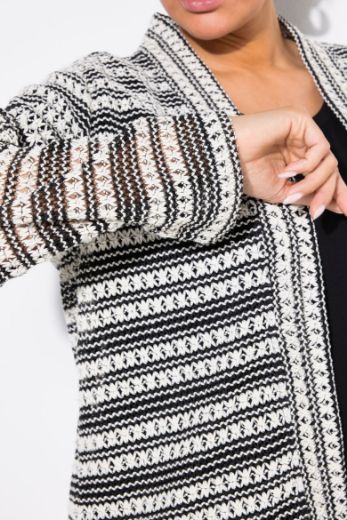 Plus size veliki brojevi Kardigan dugih rukava za punije