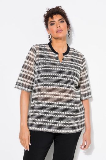 Plus size veliki brojevi Majica pletena kratkih rukava okruglog ovratnika za punije