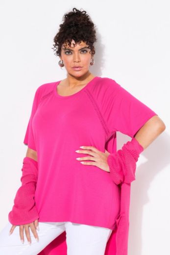 Plus size veliki brojevi Majica kratkih rukava okruglog ovratnika za punije