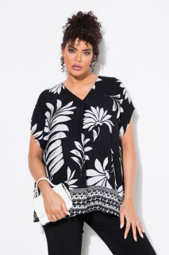 Plus size veliki brojevi Bluza kratkih rukava V ovratnika za punije