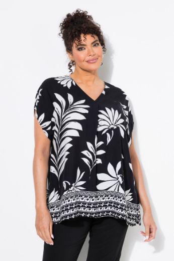 Plus size veliki brojevi Bluza kratkih rukava V ovratnika za punije