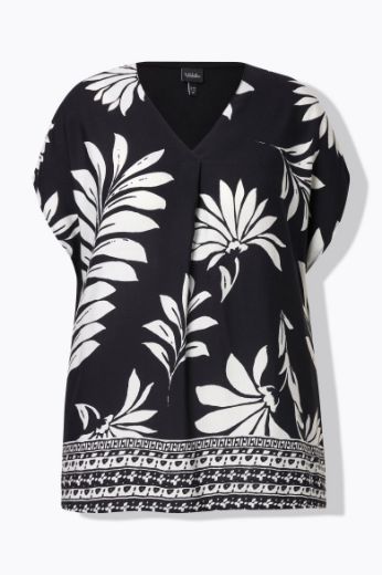 Plus size veliki brojevi Bluza kratkih rukava V ovratnika za punije