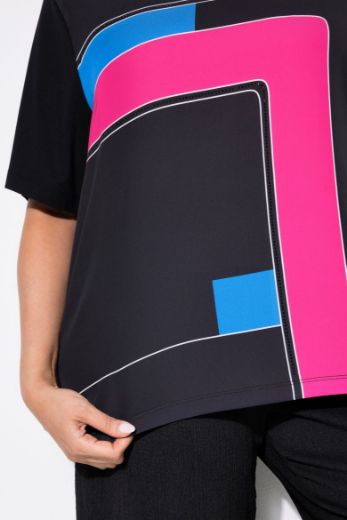 Plus size veliki brojevi Majica kratkih rukava okrugog ovratnika za punije