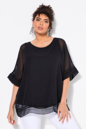 Plus size veliki brojevi Bluza 3/4 rukava okruglog ovratnika za punije