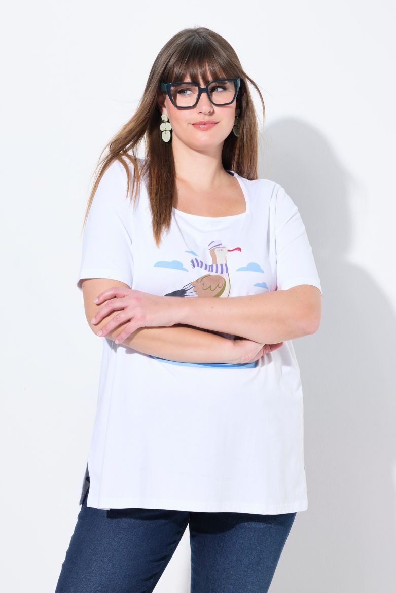 Plus size veliki brojevi Majica kratkih rukava A kroja za punije