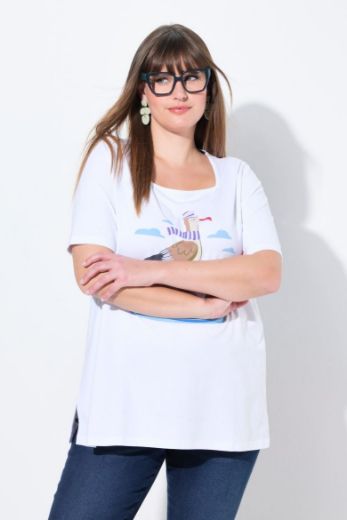 Plus size veliki brojevi Majica kratkih rukava A kroja za punije
