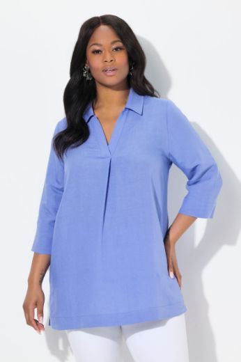 Plus size veliki brojevi Bluza 3/4 rukava A kroja za punije