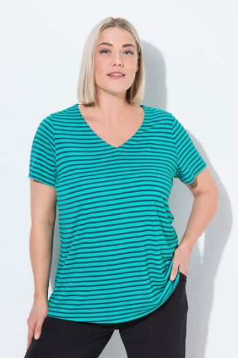 Plus size veliki brojevi Majica kratkih rukava V ovratnika za punije