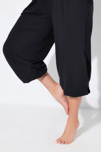 Plus size veliki brojevi Hlače elastičnog struka na vezanje širokih nogavica za punije