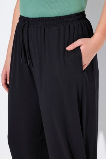 Plus size veliki brojevi Hlače elastičnog struka na vezanje širokih nogavica za punije